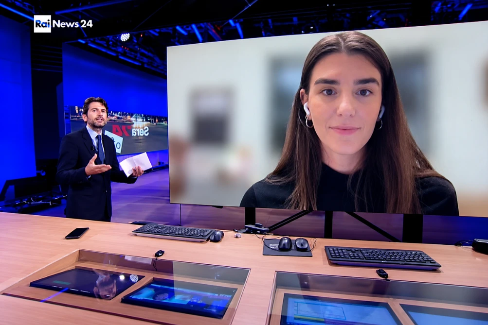 Francesca Bosio di MeggyCare a Sera24 Off su Rai News 24 durante un approfondimento sul social freezing in Italia.